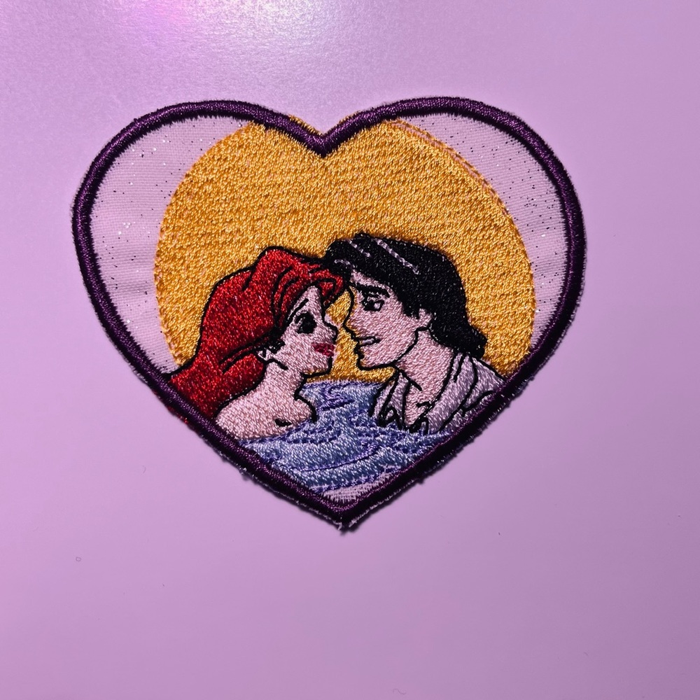 Ariel and Prince Eric Disney iron on patch